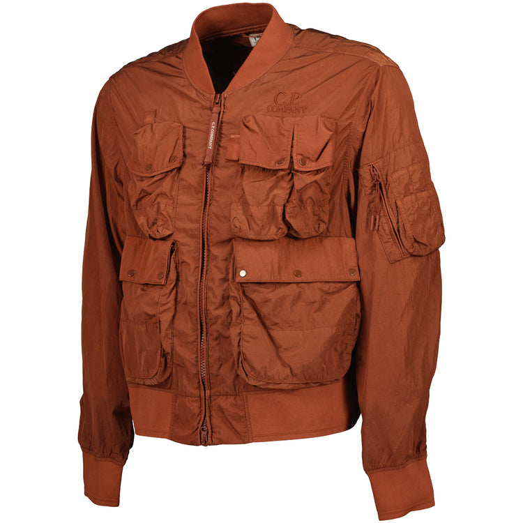 Chrome-R Multi-Pocket Bomber Jacket - Casual Basement