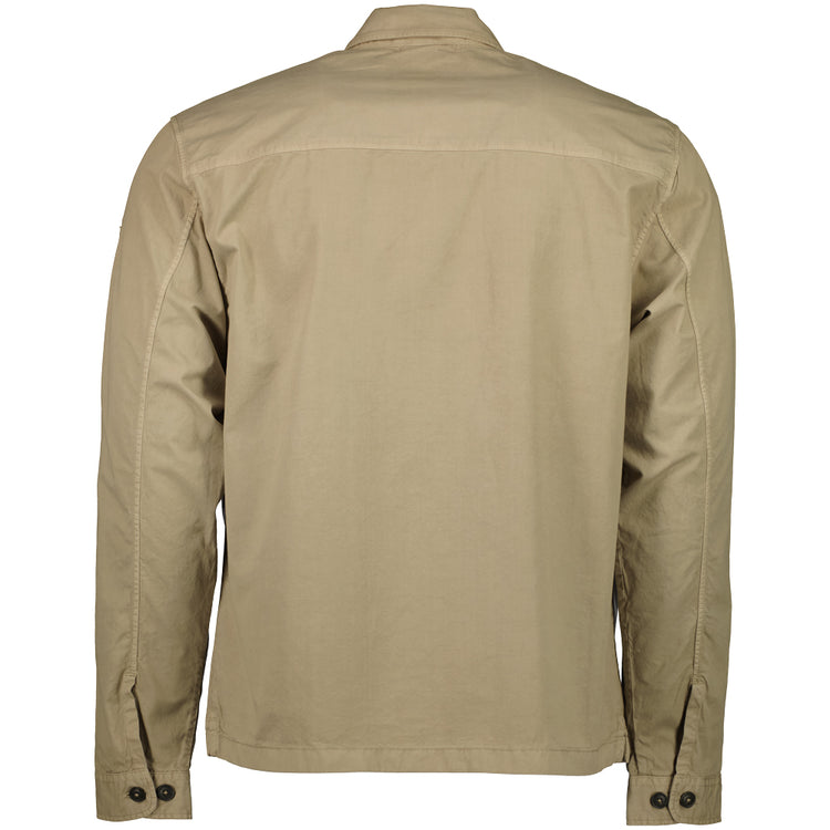 Gabardine Half Zip Lens Overshirt - Casual Basement
