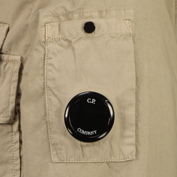 Gabardine Half Zip Lens Overshirt - Casual Basement