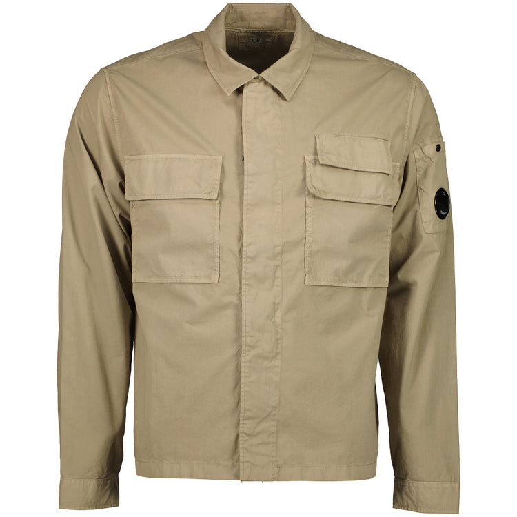 Gabardine Half Zip Lens Overshirt - Casual Basement