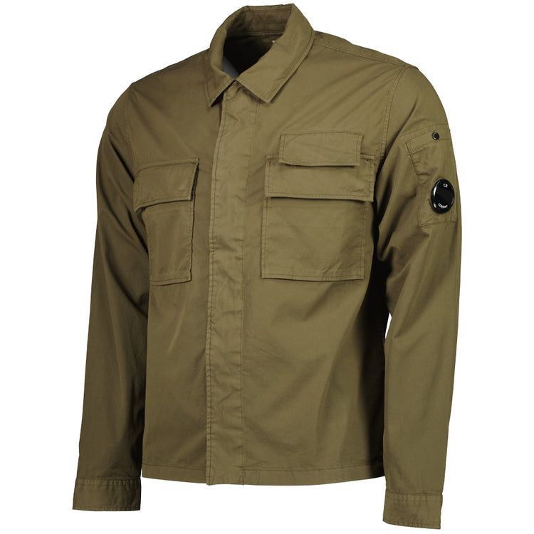 Gabardine Half Zip Lens Overshirt - Casual Basement