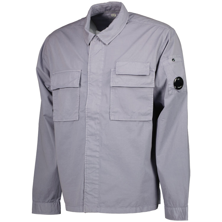 Gabardine Half Zip Lens Overshirt - Casual Basement