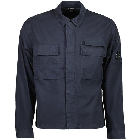 Gabardine Half Zip Lens Overshirt - Casual Basement
