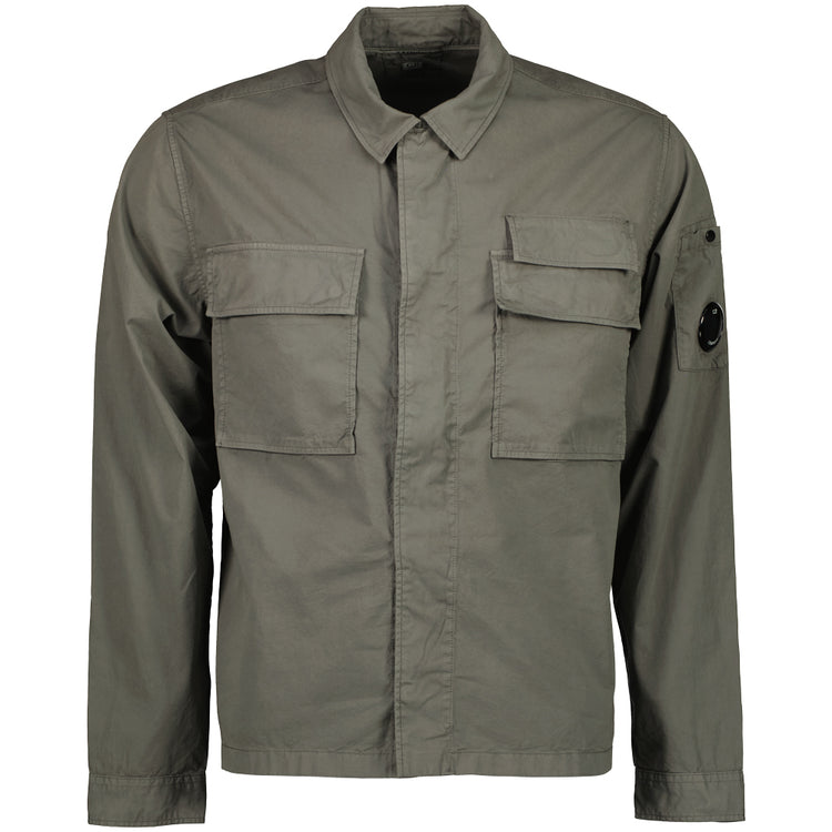 Gabardine Half Zip Lens Overshirt - Casual Basement