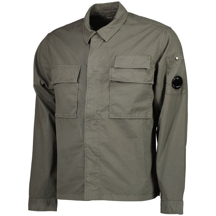 Gabardine Half Zip Lens Overshirt - Casual Basement