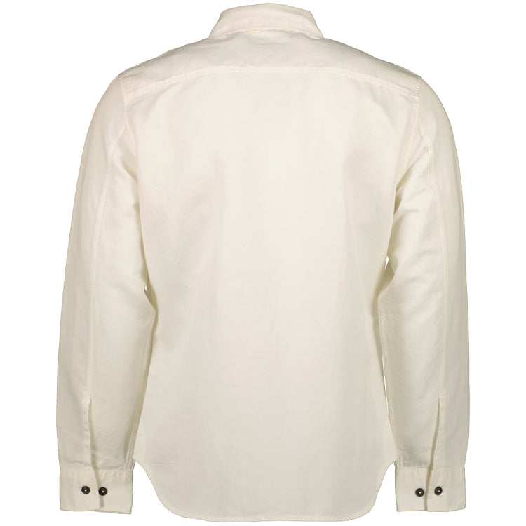 Cotton/Linen Pocket Logo Shirt - Casual Basement