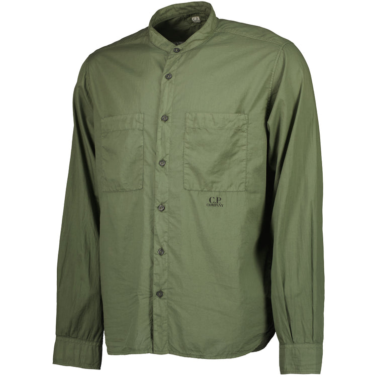 Light Mussola Mandarin Shirt - Casual Basement