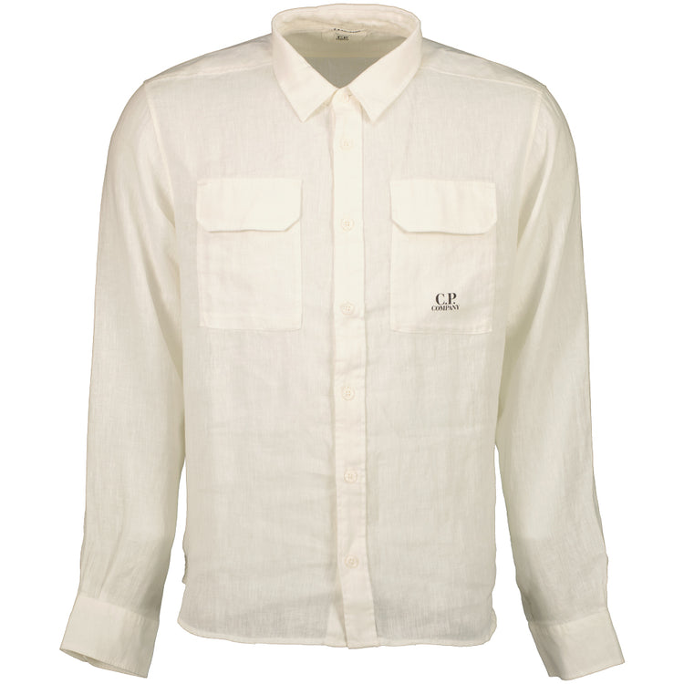 Long Sleeve Linen Overshirt - Casual Basement