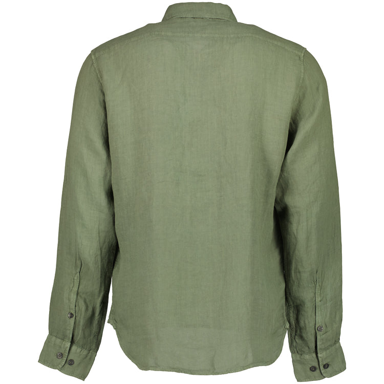 Long Sleeve Linen Overshirt - Casual Basement
