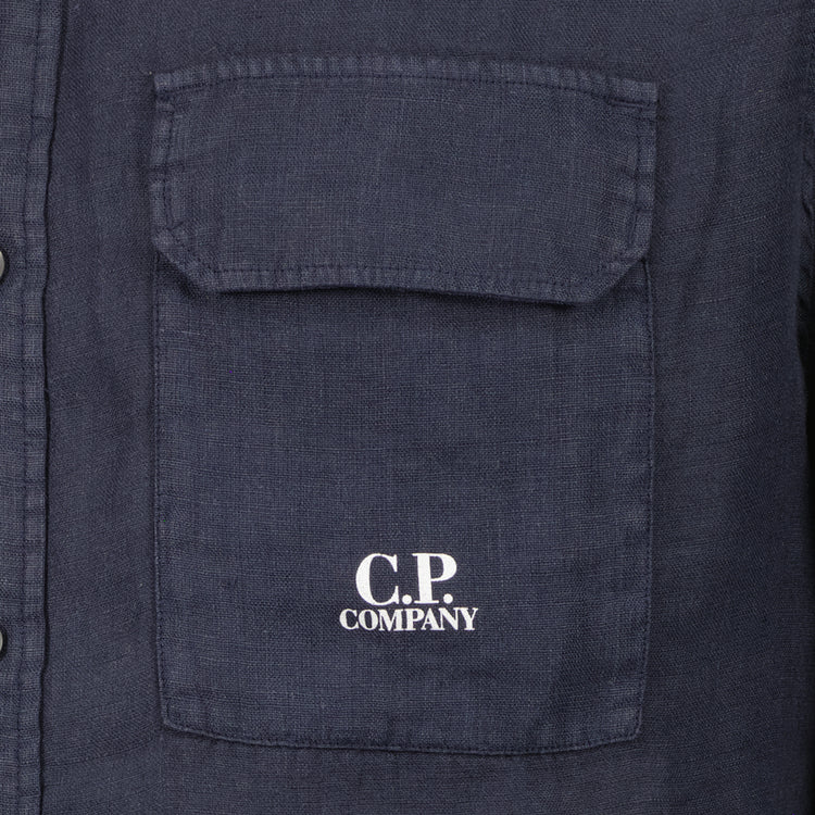 Long Sleeve Linen Overshirt - Casual Basement