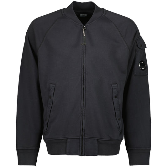 Diagonal Fleece Zipped Lens Sweatshirt - Casual Basement