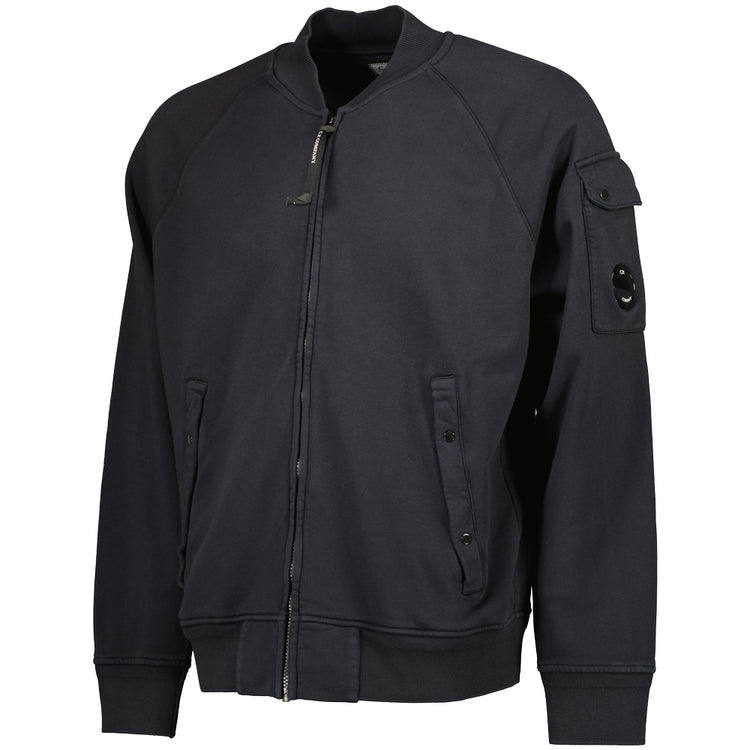 Diagonal Fleece Zipped Lens Sweatshirt - Casual Basement