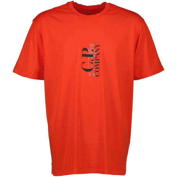 Vertical Logo Print T-Shirt - Casual Basement