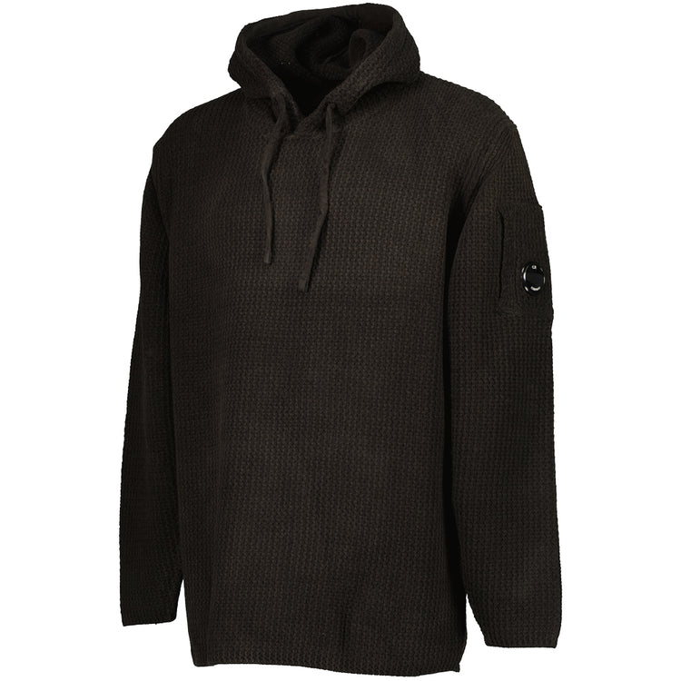 Chenille Waffle Knit Lens Hoodie