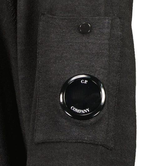 Merino Wool Quarter Zip Lens Knit