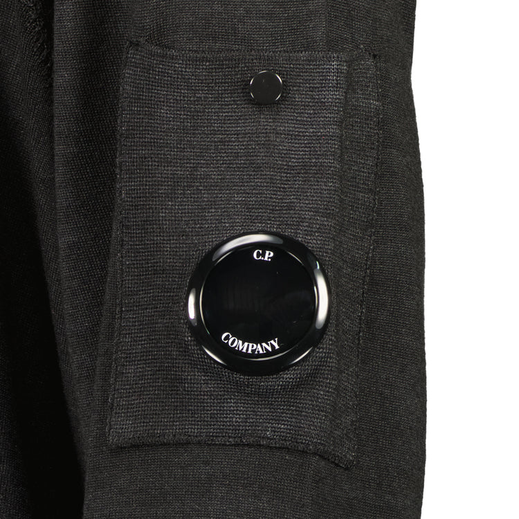 Merino Wool Quarter Zip Lens Knit