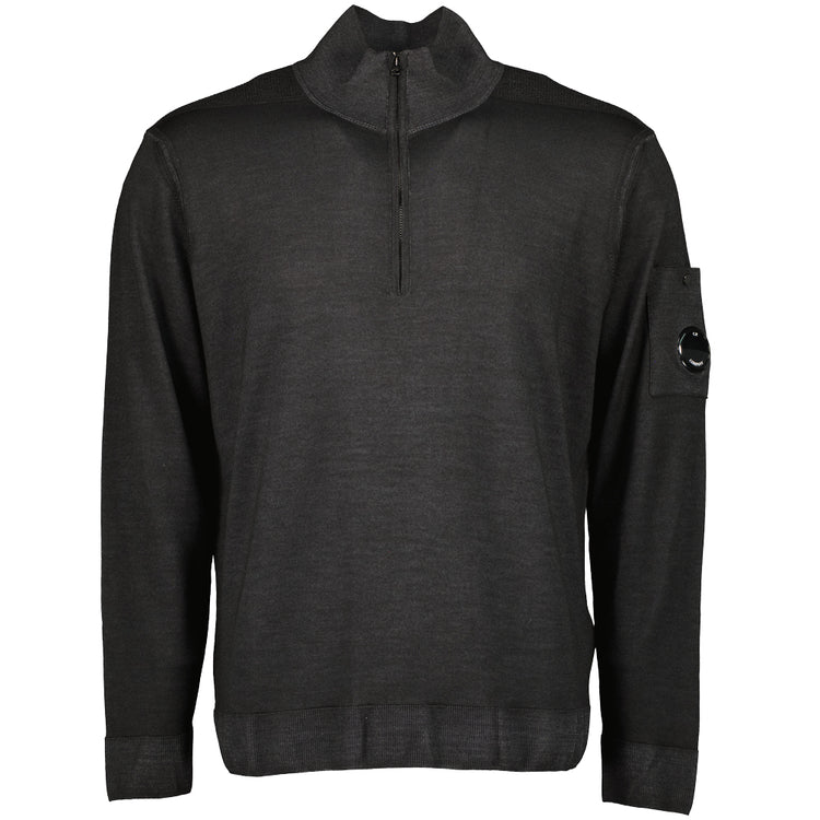 Merino Wool Quarter Zip Lens Knit