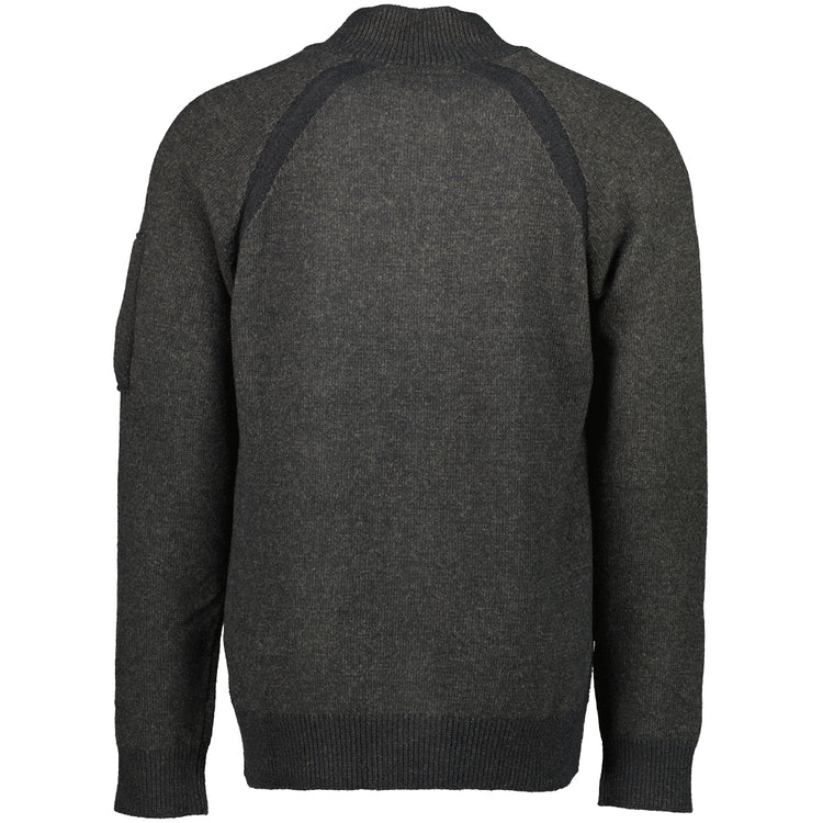 Polo Collar Quarter Zip Lens Fleece Knit