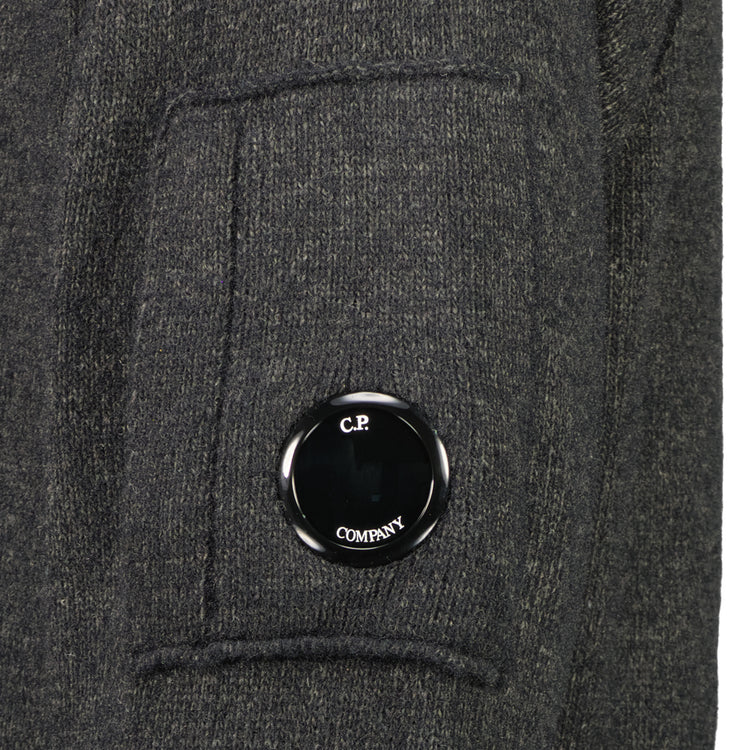 Polo Collar Quarter Zip Lens Fleece Knit