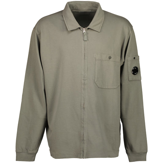 Light Fleece Polo Zip Lens Sweatshirt