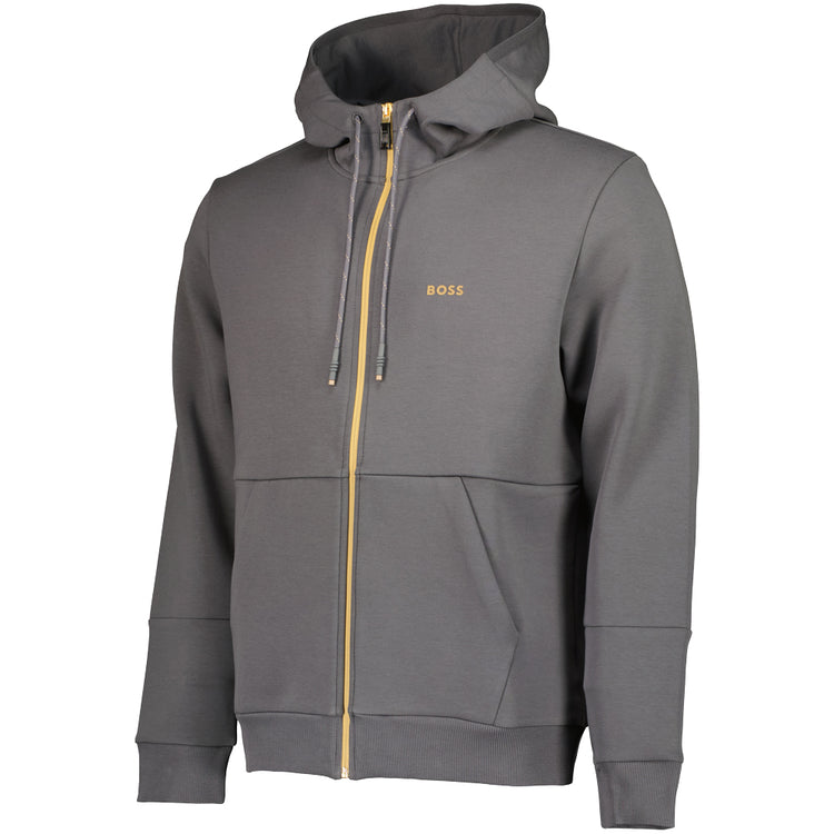 Embroidered Logo Zip Hoodie - Casual Basement