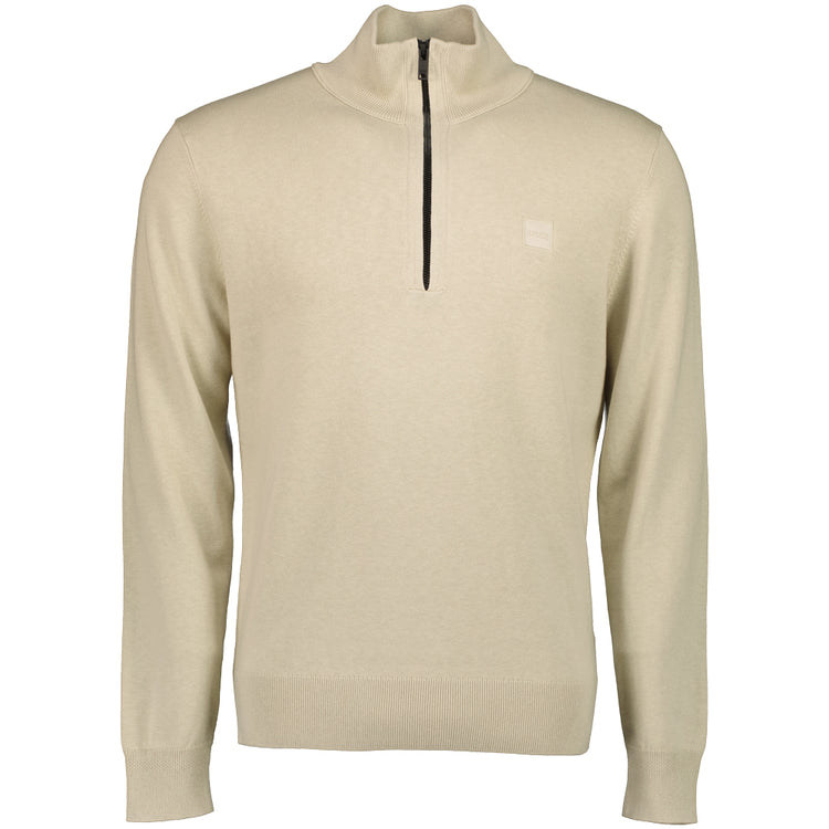 Zip-Neck Knitted Sweater - Casual Basement