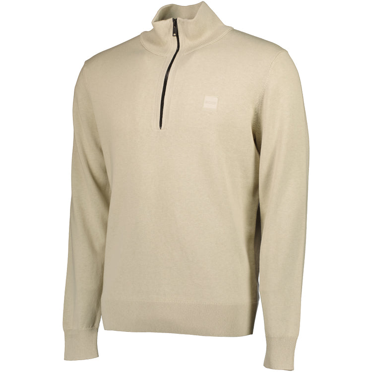 Zip-Neck Knitted Sweater - Casual Basement