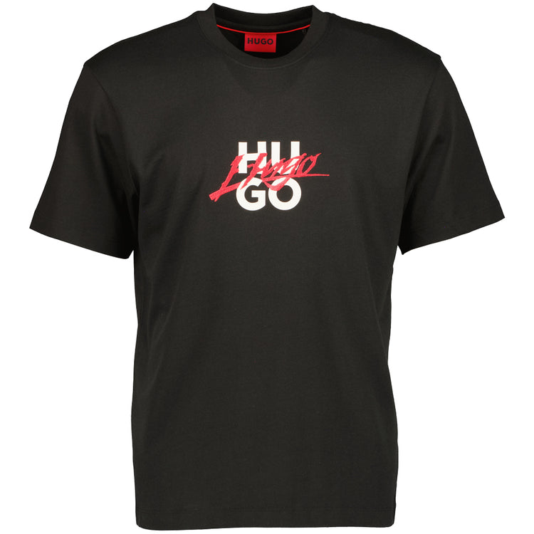 Cotton-Jersey Double Logo T-Shirt - Casual Basement