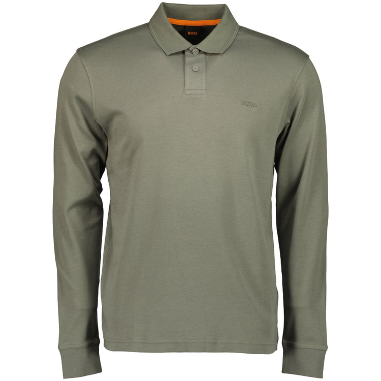 PE Interlock Long Sleeve Logo Patch Polo - Casual Basement