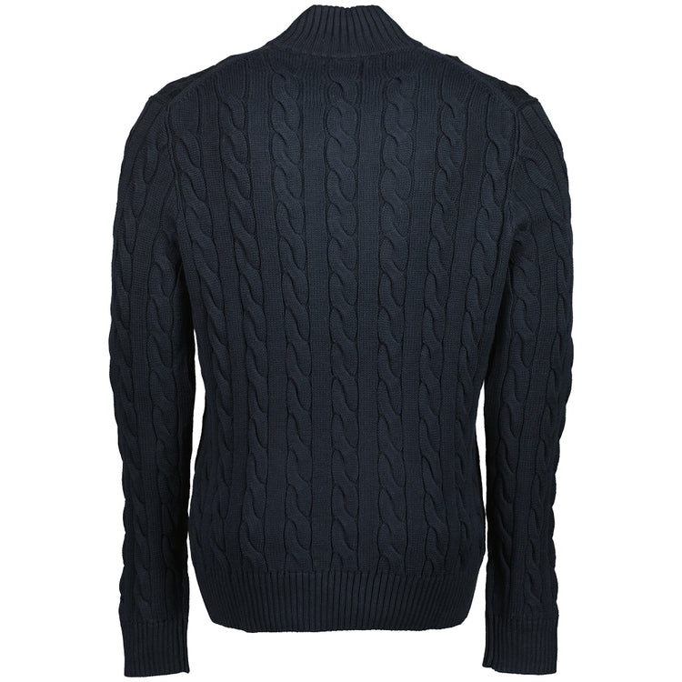 Cable-Knit Quarter Zip Jumper