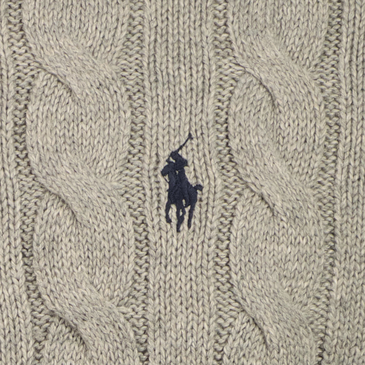 Cable-Knit Quarter Zip Jumper