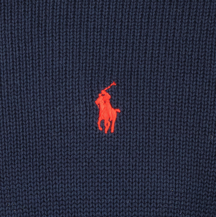 Mesh-Knit Cotton Quarter Zip Jumper