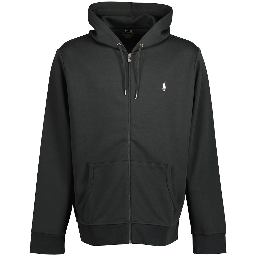 Ralph Lauren Zip Up Embroidered Logo Hoodie Black