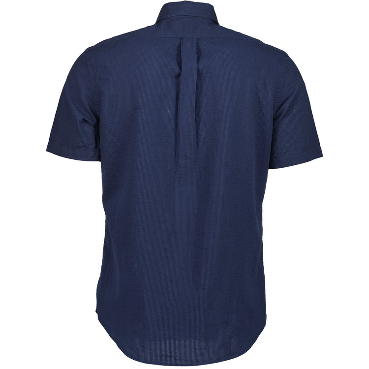 Custom Fit Short Sleeve Seersucker Shirt - Casual Basement