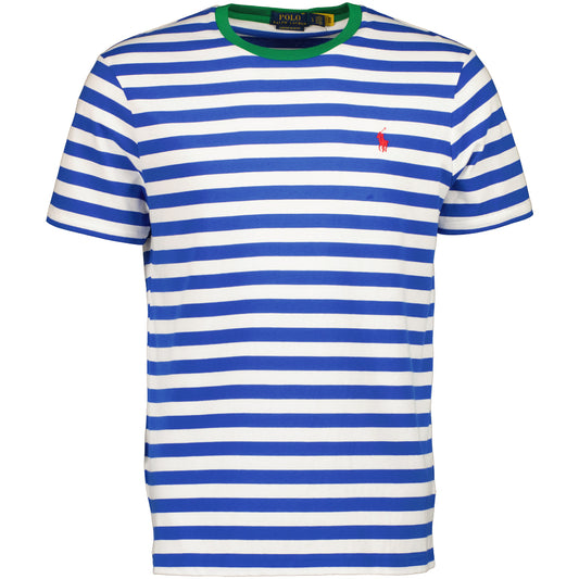 Embroidered Logo Striped T-Shirt - Casual Basement