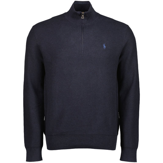 Mesh-Knit Cotton Quarter Zip Jumper - Casual Basement