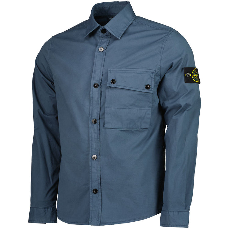 Supima Cotton Twill Stretch Overshirt - Casual Basement