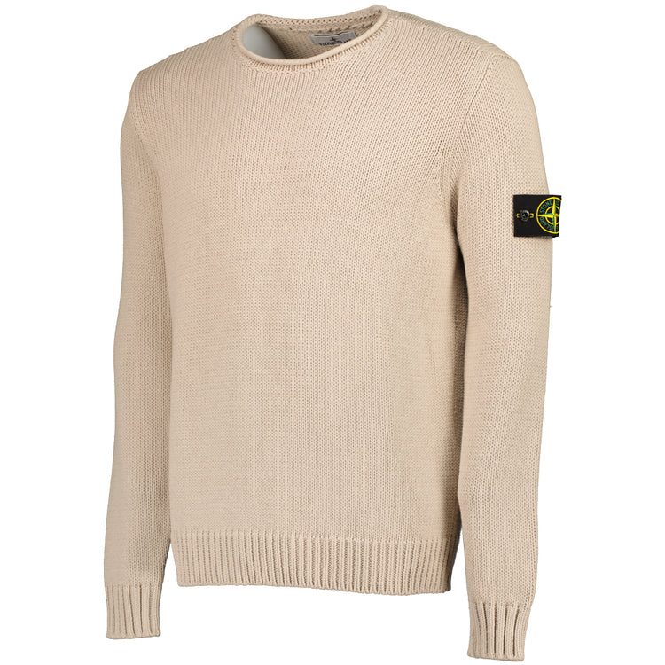 Crewneck Knitted Cotton Jumper - Casual Basement