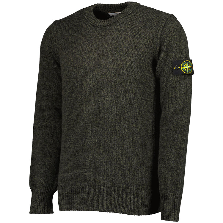 Mouliné Lambswool Crewneck Knit - Casual Basement