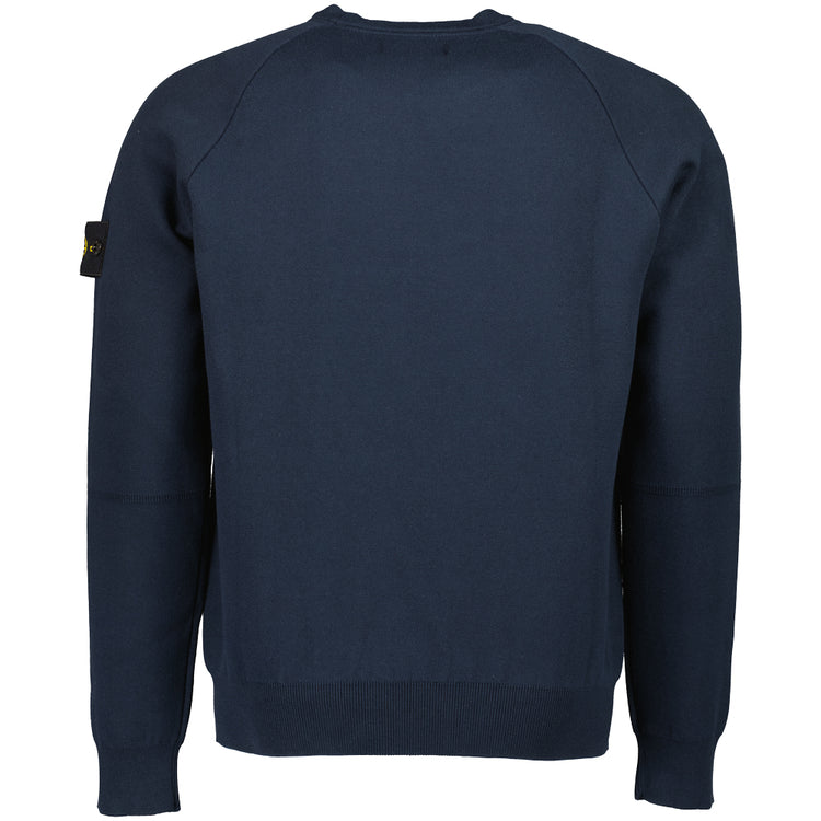 Cotton Crewneck Knitted Sweatshirt - Casual Basement