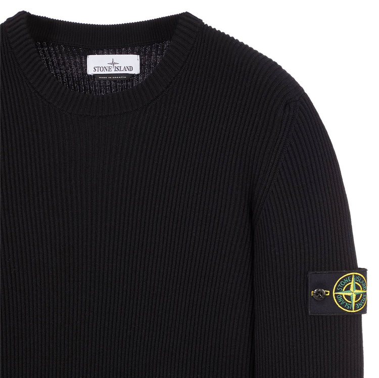 Crewneck Knit In Full-Rib Wool - Casual Basement