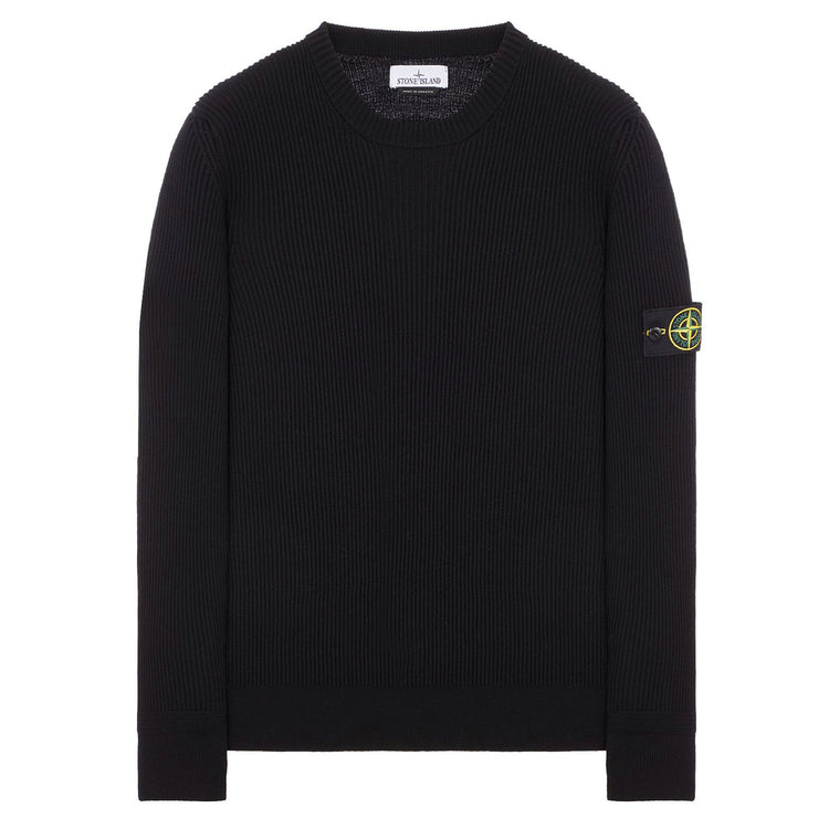 Crewneck Knit In Full-Rib Wool - Casual Basement