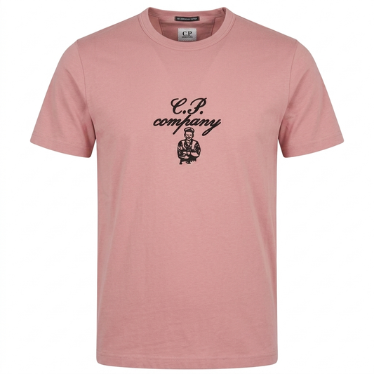 Calligraphic Logo Print T-Shirt - Casual Basement