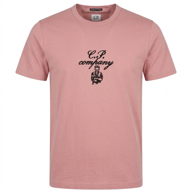 Calligraphic Logo Print T-Shirt - Casual Basement