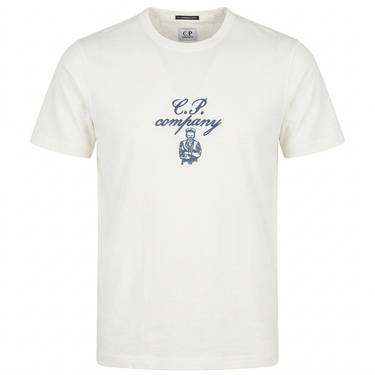 Calligraphic Logo Print T-Shirt - Casual Basement