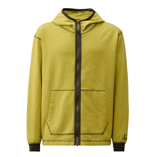 Diagonal Fleece Zip Hoodie - Casual Basement
