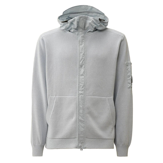 Cotton Mixed Hooded Lens Knit - Casual Basement