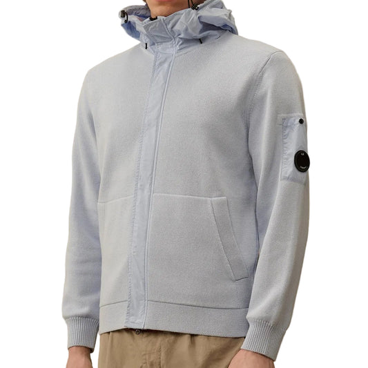 Cotton Mixed Hooded Lens Knit - Casual Basement