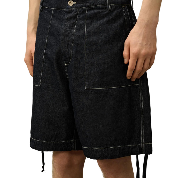 Denim Pocket Logo Patch Shorts - Casual Basement