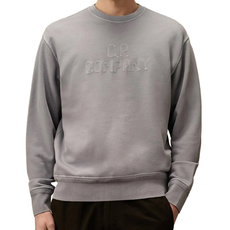 Diagonal Fleece Resist Dyed Logo Sweatshirt - Casual Basement